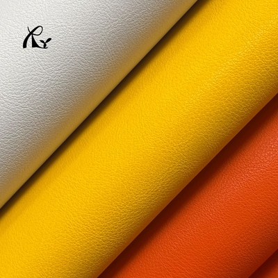 Litchi Grain Leather 1.4mm PU Waterproof Imitation Cotton Velvet Base Fabric for Shoes Chair Car Bag Garment Microfiber Leather