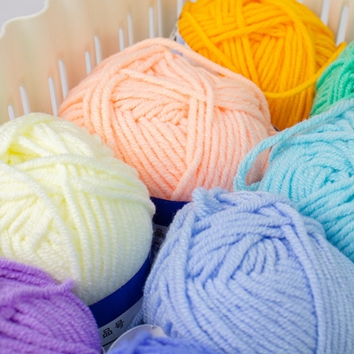 Soft 100% Milk Cotton Yarn Crochet 5 Ply Hand Woven Thread Cotton Tube Yarnfor Sweater Gloves Scarves