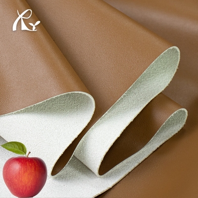 Custom 1.1mm Eco-Friendly Apple Bio-Based Vegan Leather Water Resistant PU Synthetic Leather for Car Sofa Bag Furniture Chair