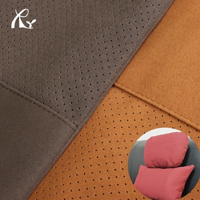 Custom Perforated Suede  Microfiber Fabric for Steering Wheel Car Seats Cover Sofa Punched Suede Fabric Synthetic Leather