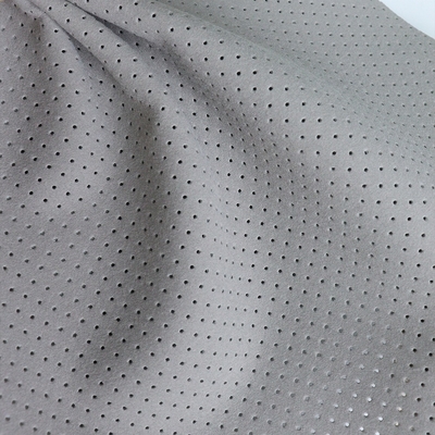 Custom Perforated Suede  Microfiber Fabric for Steering Wheel Car Seats Cover Sofa Punched Suede Fabric Synthetic Leather