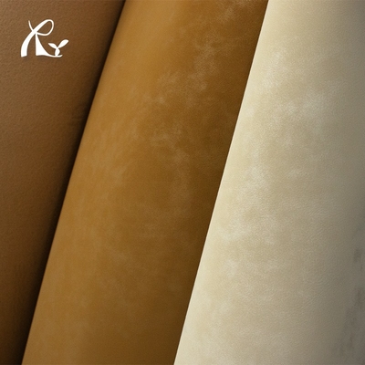 1.4mm Imitation Microfiber Mixed Color Dual Color Retro PU Leather for Shoes Luggage Handbags Synthetic Leather