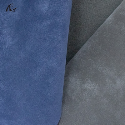 1.4mm Imitation Microfiber Mixed Color Dual Color Retro PU Leather for Shoes Luggage Handbags Synthetic Leather
