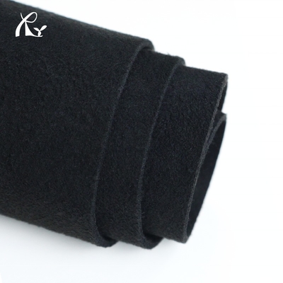 Suede Microfiber Leather Black for Shoes for Bag Double Sided Velvet Microfiber Synthetic Leather Fabric