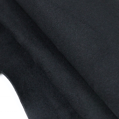 Suede Microfiber Leather Black for Shoes Bag Double Sided Soft Velvet Microfiber Synthetic Leather Fabric Pu Leather