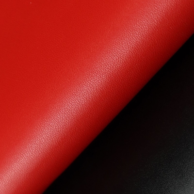 Wholesale Eco-friendly 0.6mm Microfiber Leather Embossed PU Resistant Hydrolysis for Furniture Shoes Bags Sofas Cow Grain