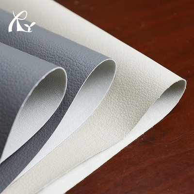 High Quality 0.8mm Eco-friendly Litchi Grain PU Leather Embossed Waterproof Hydrolysis Resistant for Shoes Cars Sofas Solvent