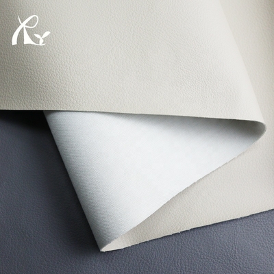 High Quality 0.8mm Eco-friendly Litchi Grain PU Leather Embossed Waterproof Hydrolysis Resistant for Shoes Cars Sofas Solvent
