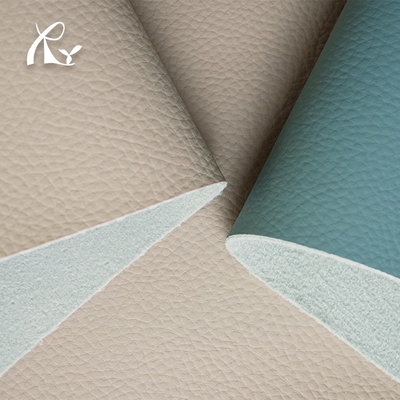 Custom Eco-friendly 1.4mm Waterbased Synthetic Leather From China Lychee Texture Soft for Furniture Bags Solvent-Free PU Leather