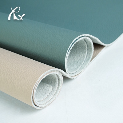 Custom Eco-friendly 1.4mm Waterbased Synthetic Leather From China Lychee Texture Soft for Furniture Bags Solvent-Free PU Leather